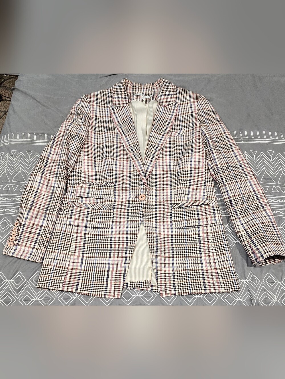 Veronica Beard Fuller Plaid Dickey Jacket Size 14